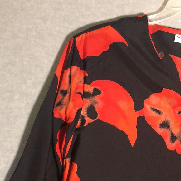 SOLITAIRE Long Line Mandarin Style Oversized Relaxed Fit V Neck Comfy Button Top - Picture 6 of 16